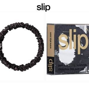Slip Pure Silk Skinny Scrunchie- Black